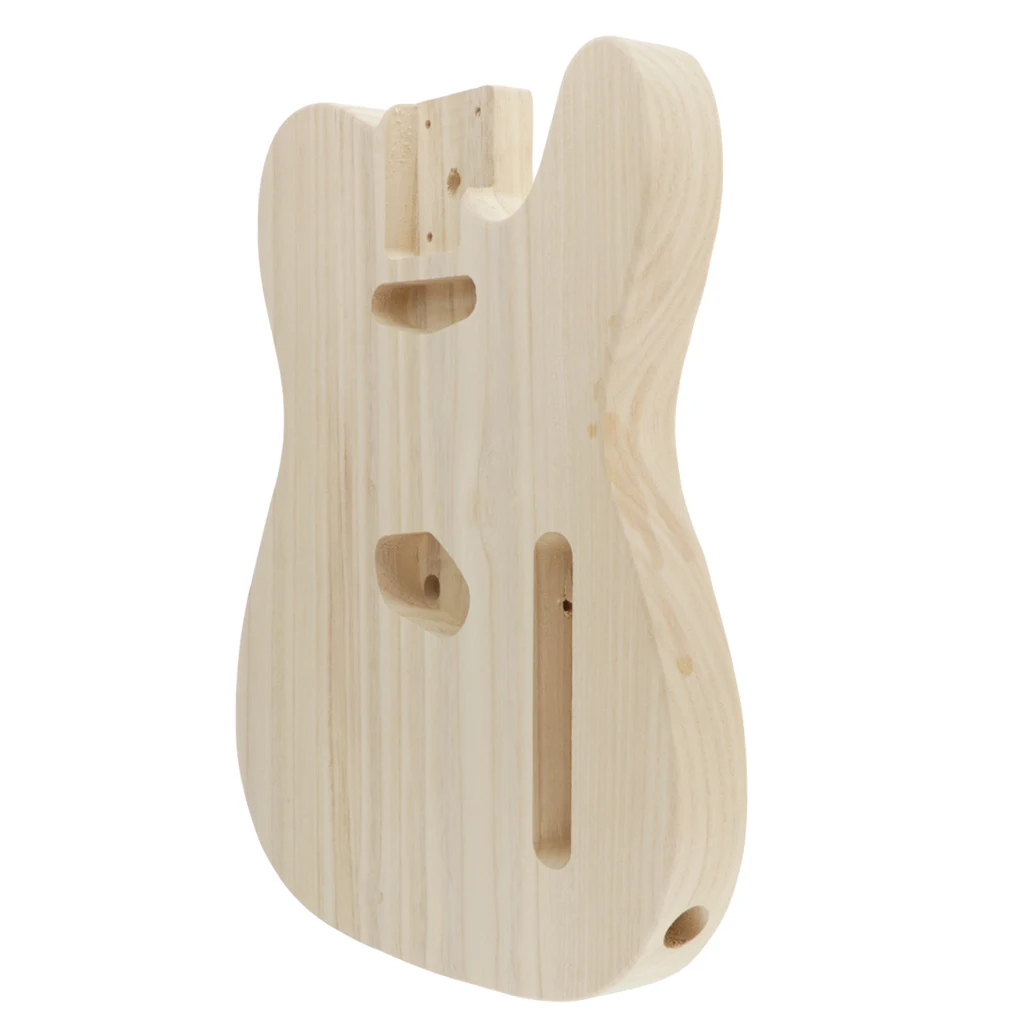 Unfinished Handcraft Electric Bass Guitar Wood Body Barrel for Telecaster Style DIY Electric Guitar Body Parts Accessory