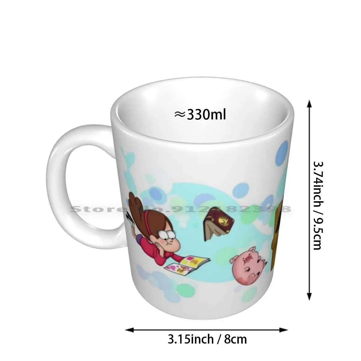 - Pines & ; Pig Ceramic Mugs Coffee Cups Milk Tea Mug Stan My Beauty Dipper Dandinou Waddles Armchair Flying Fleet Severity