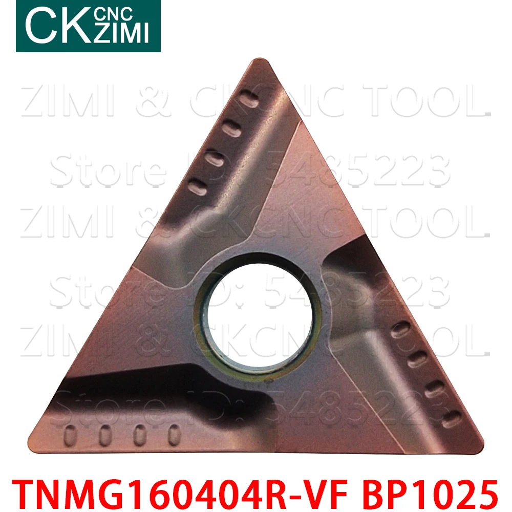 TNMG160404R-VF BP1025, карбидные вставки, треугольное лезвие для прорезания, CNC металлический токарный инструмент поворотные вставки TNMG для нержавеющей стали