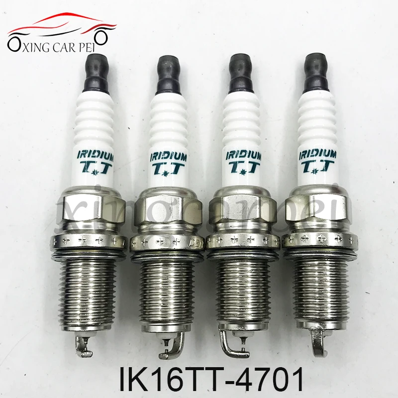 4pcs Dual Iridium TT Spark Plug IK16TT 4701 IK20TT 4702 IKH16TT 4703 IKH20TT 4704 IXEH20TT  IXEH22TT 4712 for Honda Nissan Mazda