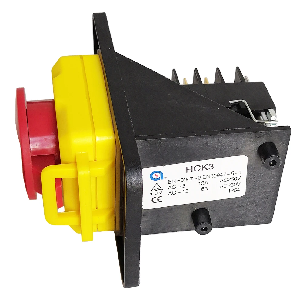 HCK3 Sakelar Tombol Tekan Elektromagnetik Tahan Air Sakelar Tombol Tekan Industri untuk Alat Listrik Desktop 400V 10Pin 250V 8Pin