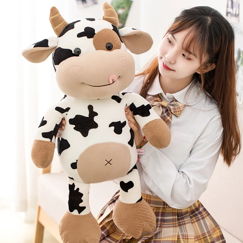 

High Quality Plush Cow Toy Cute Cattle Plush Stuffed Animals Cattle Soft Doll Kids Toys Birthday Gift for Children Japan Style