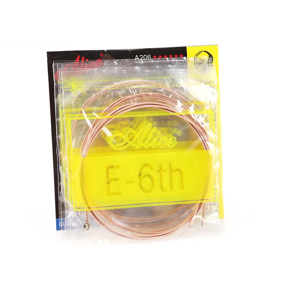 10 Sets of Alice A206 Acoustic Guitar Strings Light Super Light Stainless Steel Anti-Rust