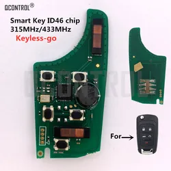 QCONTROL Car Control Remote Key Circuit Board for Chevrolet 315MHz / 433MHz ID46 Chip Keyless-go Comfort-access Keyless Entry