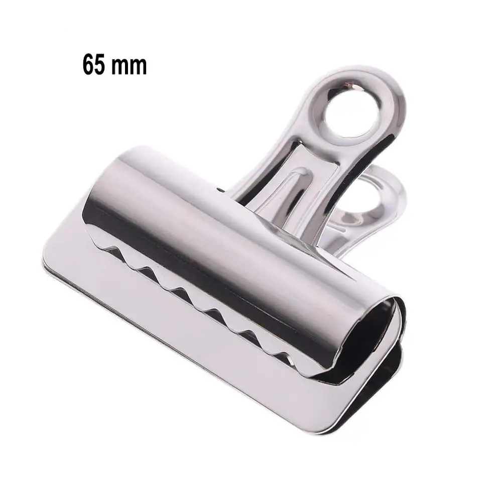 XRHYY 5Pack Silver Bulldog Clips Metal Bulldog Clips Paper Letter Document Ticket File Binder Grip Clip Clamp-65mm