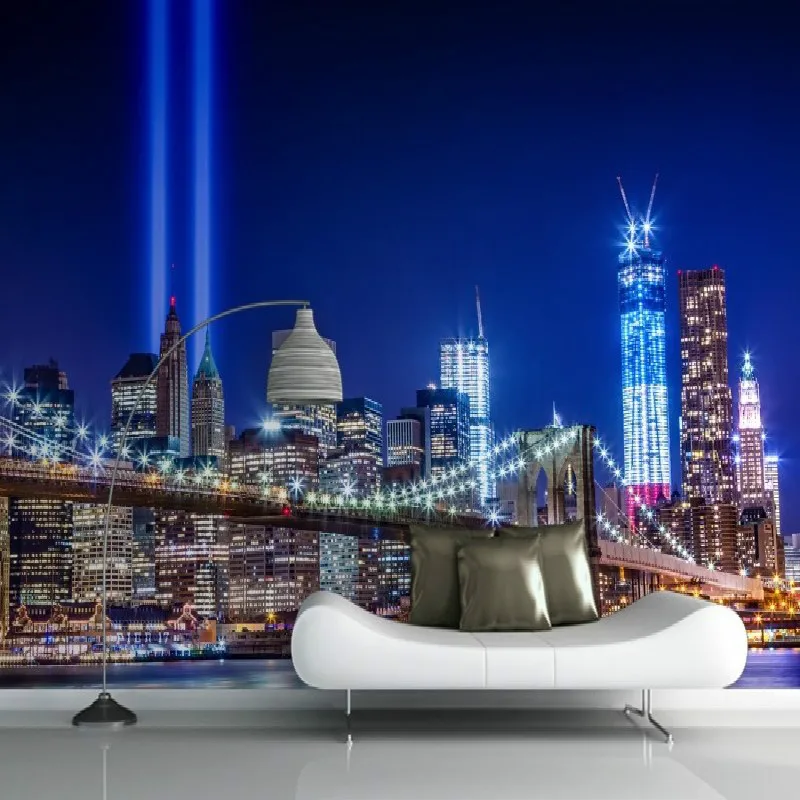 Mural NY Trade Centre Lights Mural photo wallpaper 3D mural wallpaper Large  wall painting mural backdrop stereoscopic wallpaper