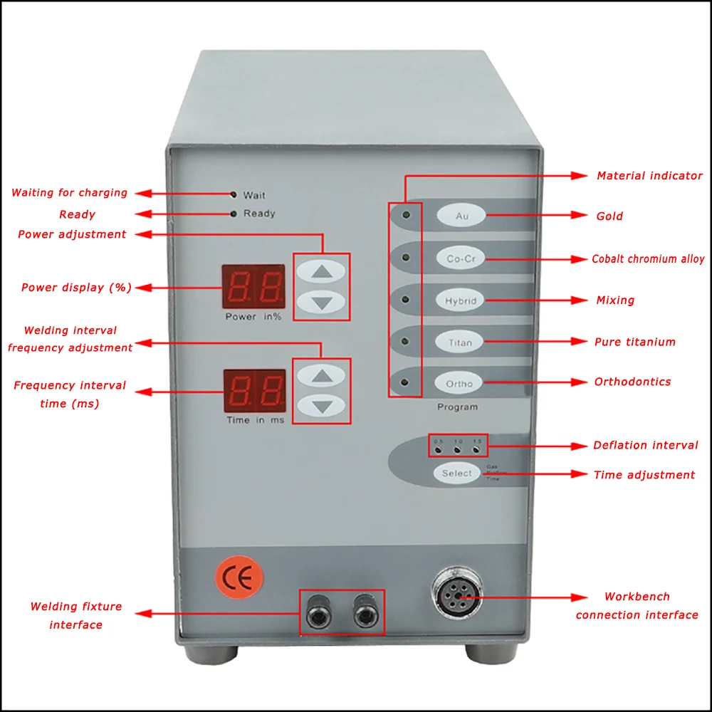 Schmuck Pulse Spot Schweißer Edelstahl Spot Schweißen Maschine Laser Schweißen Numerical Control Pulse Argon Arc Schweißer 100A