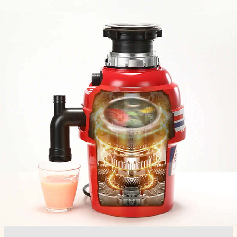 كسارة E50 التلقائي بالكامل الغذاء النفايات موتور تيار مباشر المعالج المنزلية عالية التكلفة الأداء كسارة المطبخ بالوعة المطبخ النفايات Cru