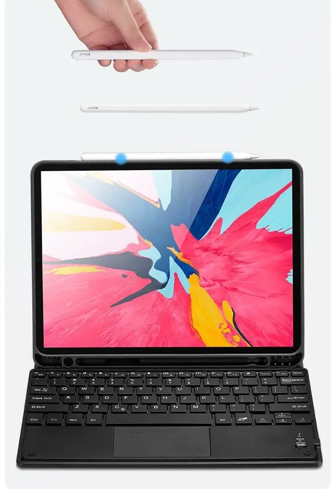 Nova capa de couro para tablet e pc com teclado bluetooth de 11.6 polegadas