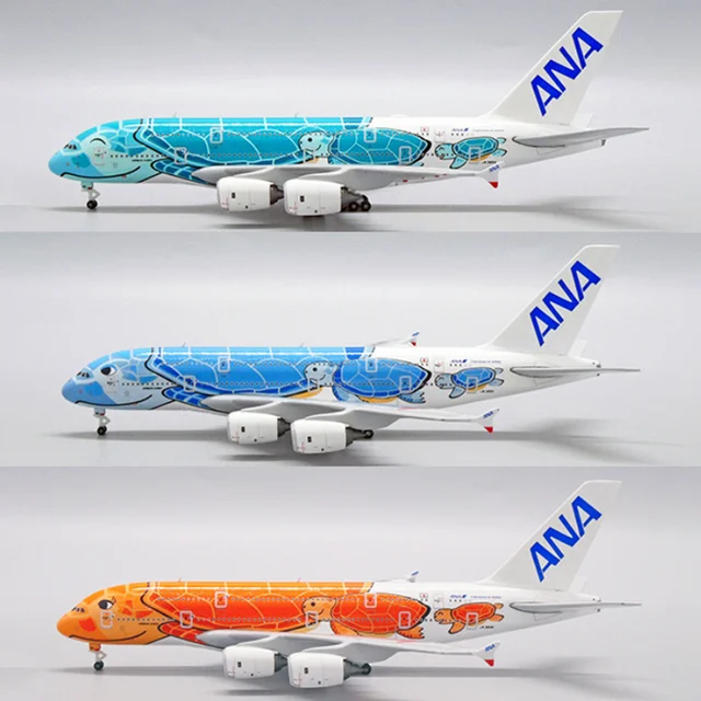 1:500 Scale for A380 Planes Model Airplanes ANA Japan Green Blue Orange  Turtle Airlines Alloy Aircraft Plane model collection - AliExpress