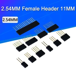 10pcs 1X2/3/4/6/8/10/15 Pin 2.54MM Stackable Long Legs Femal Header For Arduino Shield Stlxy