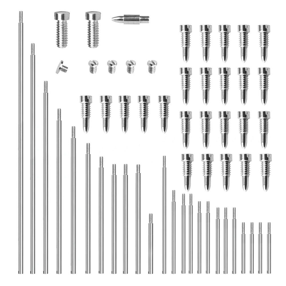 Imagem -02 - Conjunto Soprano Saxofone Peças de Reparo Sax Reparação Kit Ferramenta Aço Acessórios Madeira Instrumento Peças Reposição 57 Peças