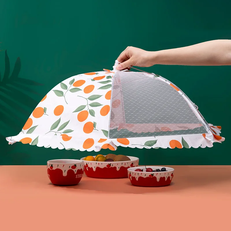 Creative Foldable Table Food Cover Kitchen Cooking Tools Umbrella Style Anti Fly Mosquito Cover Lace Table Home Kitchen Using