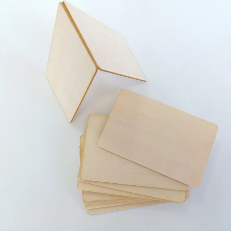 New Product Wooden 10 Pcs NFC 213 216 RFID Basswood Blank Digital Business Card DIY Crafts Laser Engraving New Materials