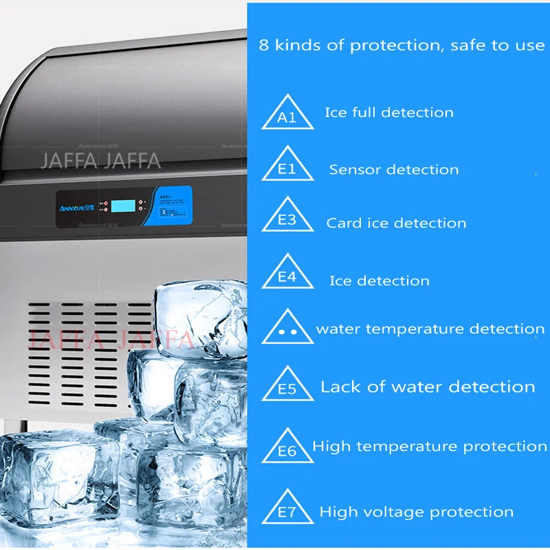 

Hot selling smart electric ice maker new electric high output square ice maker 220V automatic ice maker