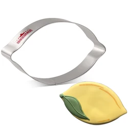 KENIAO Lemon Cookie Cutter - 11 x 7.7 CM - Fruit Biscuit Fondant Bread Sandwich Mold - Stainless Steel