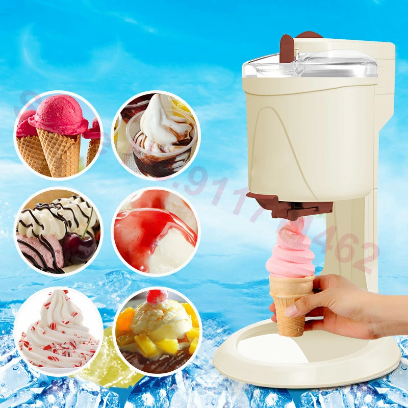Máquina de helado de servicio suave para el hogar, 220V, automática, para hacer helados, postre de frutas, batidos y batidos