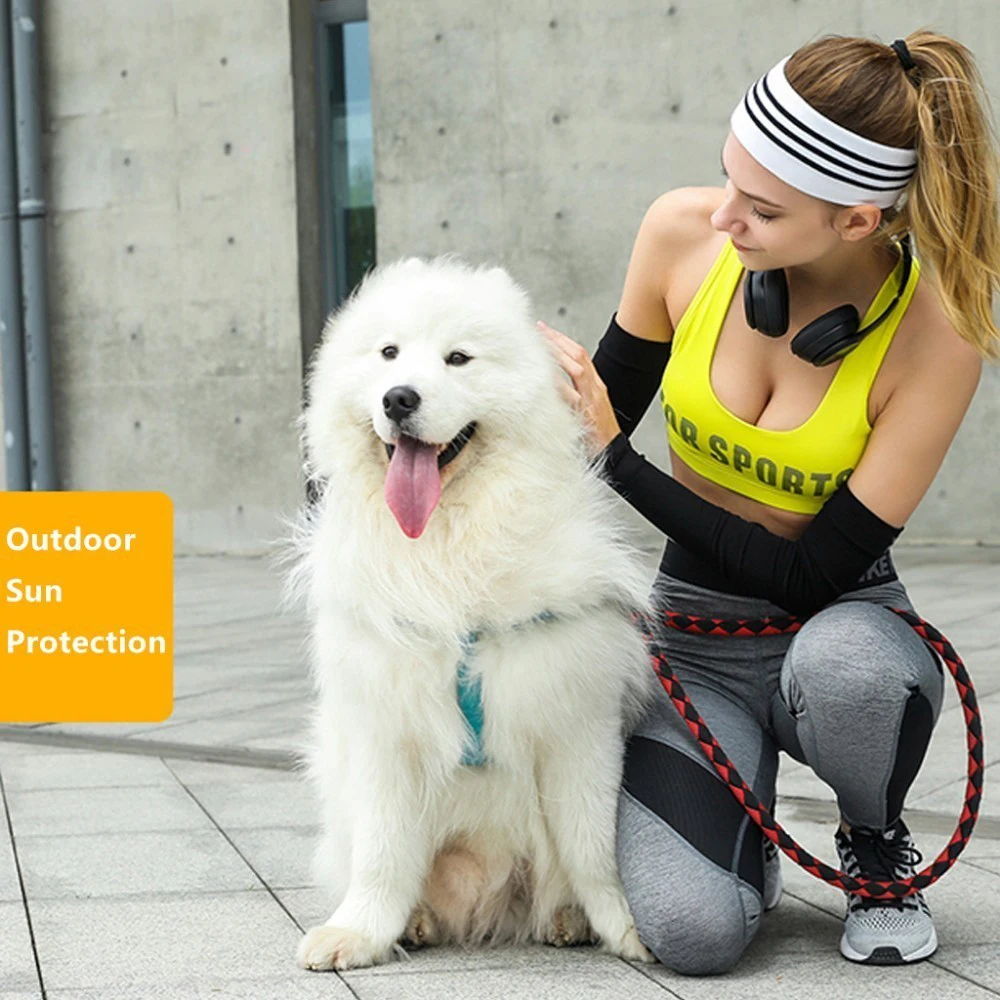 Ice Fabric Arm Sleeves Mangas Warmers Summer Sports UV Protection Running Cycling Driving Reflective Sunscreen Bands