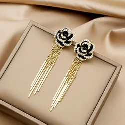2026 Fashion Tassel Camellia Woman Earring Flower Earring Accessories Luxury Earrings Jewelry