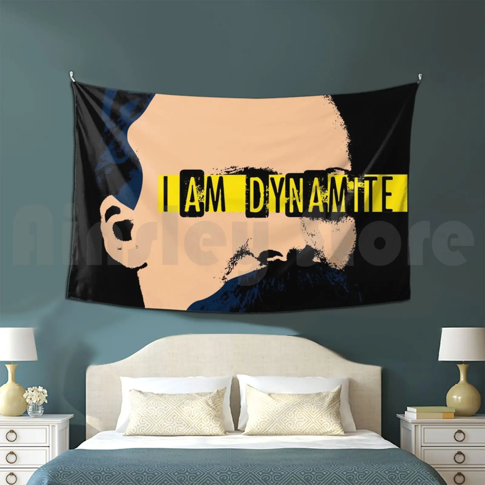 Tapestry Popnietzsche Hat Nietzsche Moustache Philosophy Pop Art Portrait