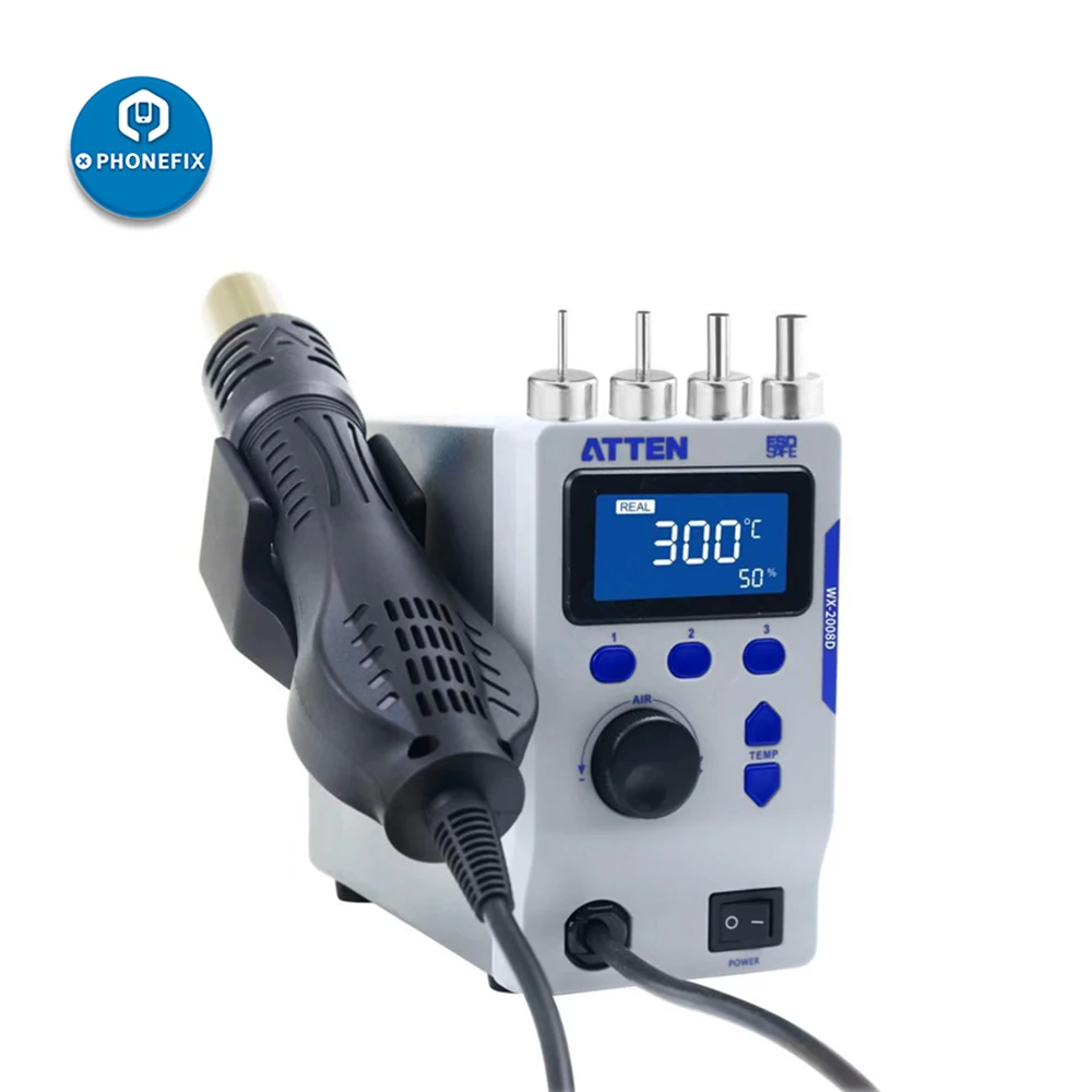 ATTEN WX-2008D 800W Hot Air Gun Soldering Station Intelligent LED Digital BGA Rework Welding Soldering Staion For PCB Repair