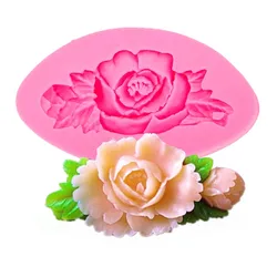 Rose Flower Cake Silicone Mold Fondant Cake Decorating Chocolate Candy Molds Resin Clay Soap Mould Kitchen Baking Cake Tools