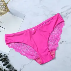 Bragas de encaje para mujer, ropa interior Sexy, cómoda, lencería de Color sólido, 13