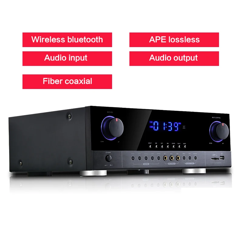 

800W 220V high power Bluetooth amplifier HiFi 2.0 AK-390 home fever karaoke subwoofer KTV amplifier audio APE lossless