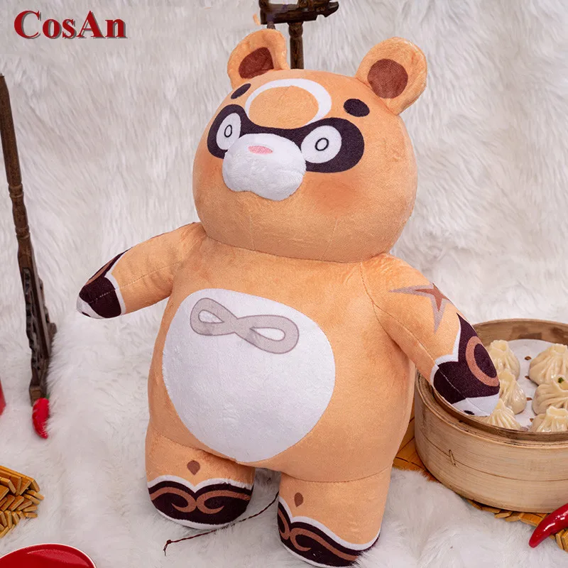 CosAn New Game Genshin Impact Xiangling Cosplay Prop Cute Rice Crust Cotton Doll Plush Throw Pillow Birthday Accessories