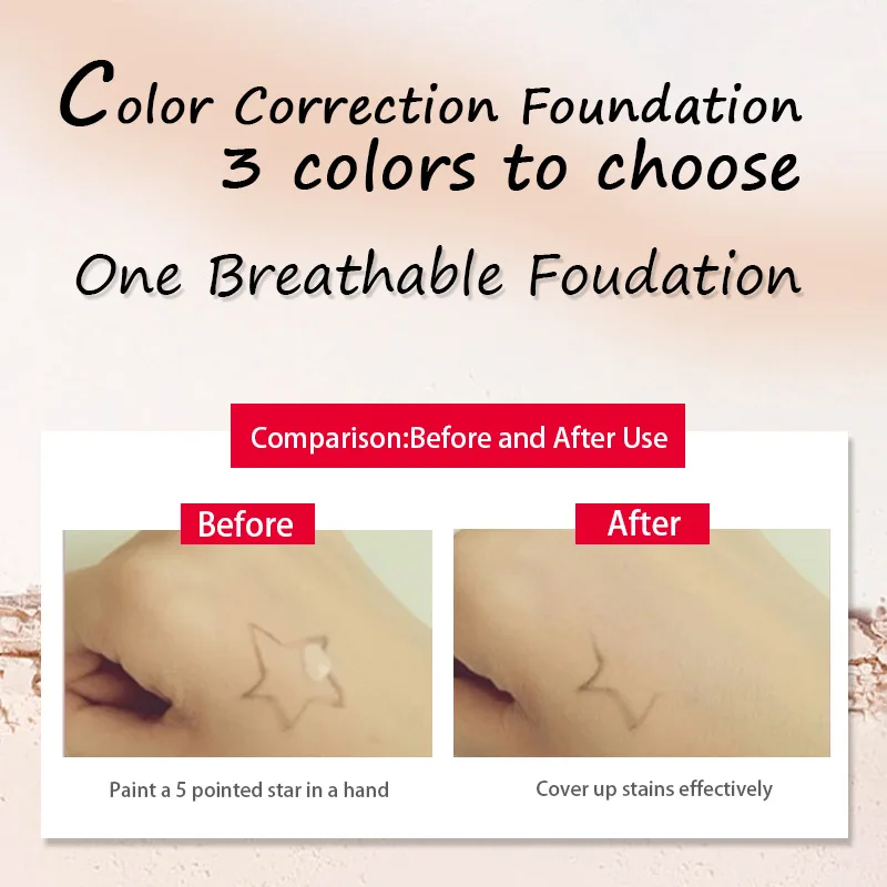 New Long Lasting Moisturizing Oil Control Face Liquid Foundation Whitening Skin-Friendly Matte Concealer Liquid TSLM1