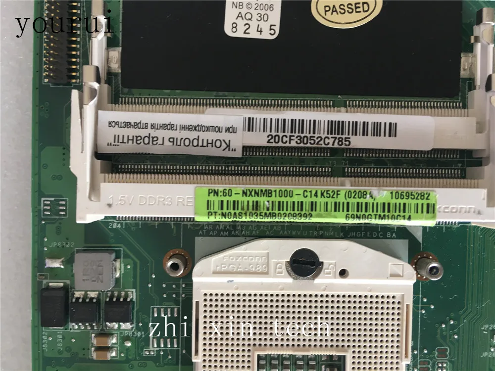 Yourui UNTUK ASUS K52F Motherboard Laptop REV 2.2 HM55 DDR3 Bekerja Uji Penuh