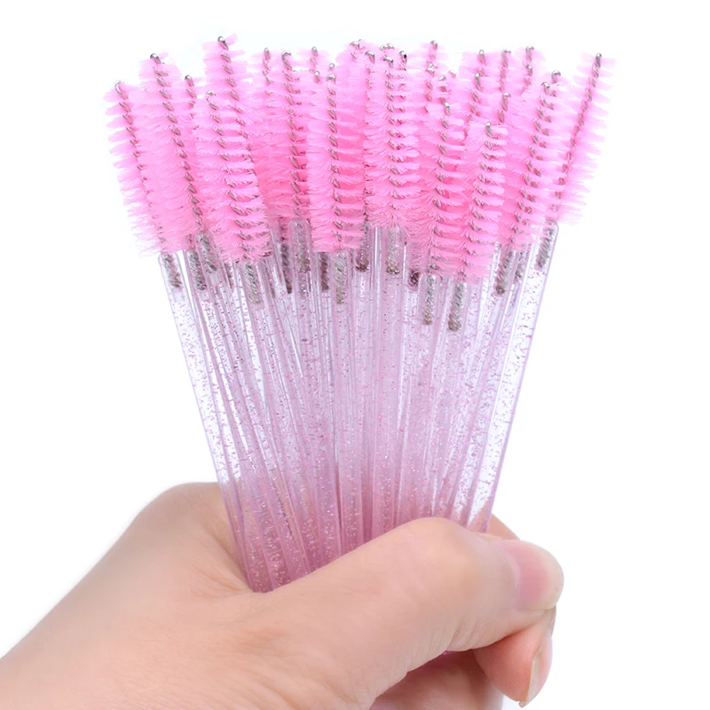 Newest Beauty Tools Set Lip Gloss Cotton Swabs Aplicators Eyelash Eyebrow Comb Brush Crystal Micro Mascara Wands