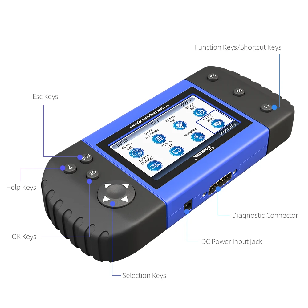 2019 Newest VDIAGTOOL VT600 OBD2 Automotive Scanner Tool Engine ABS, key programming OBDII Car Diagnostic tool