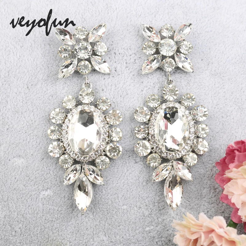 VEYOFUN Vintage Crystal Drop Earrings Luxury Party Dangle Earrings Lead free nickel free Fashion Jewelry for Women New