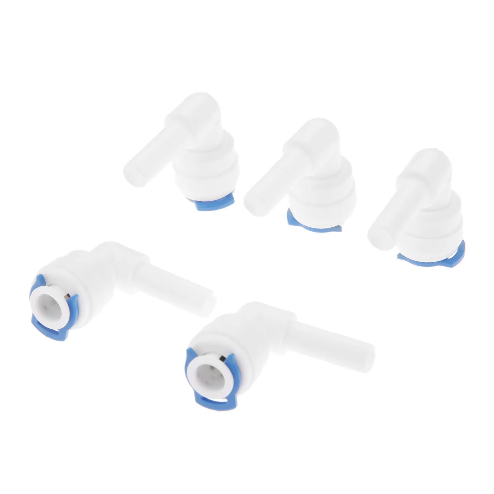 5Pcs Plastic Reverse Osmosis RO Water Elbow Pipe Fittings 1/4