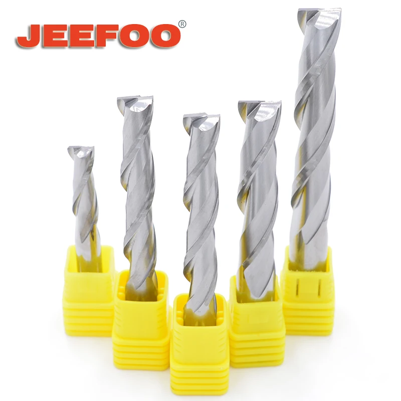 8mm 10mm Two Flutes Spiral Carbide Wood Tools/ Carving Tool Bits/ Engraving Tool Cutters/End Mill Cutters For CNC Router Machine