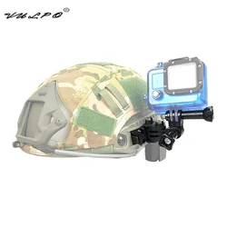 VULPO Tactical Helmet Side Rail Mount Adapter Fixed Mount Multi-angle Adjustable For Gopro HD Hero 1- 5 Action Camera