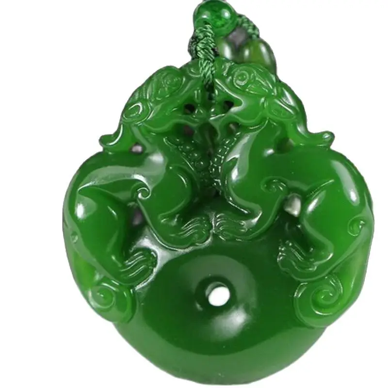 

Синьцзян натуральный нефритовый подвесной и Тянь Baiyu Пичугин Zhaocai храбрых мужчин и женщин нефрит ожерелье кулон