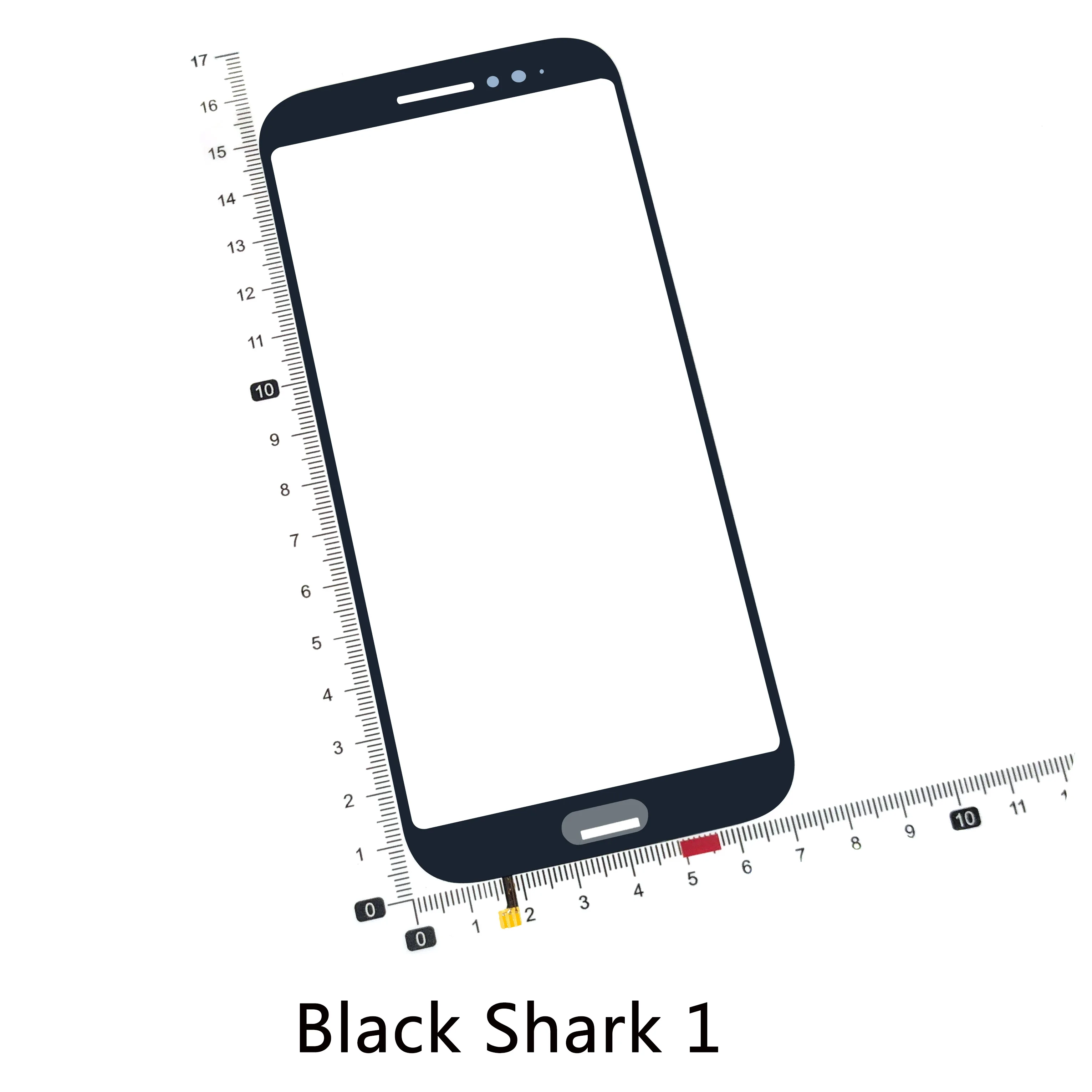 For xiaomi mi black shark Front LCD Glass Lens touchscreen Touch screen Outer Screen blackshark 1 2 3 4 3Pro 3s Helo with flex