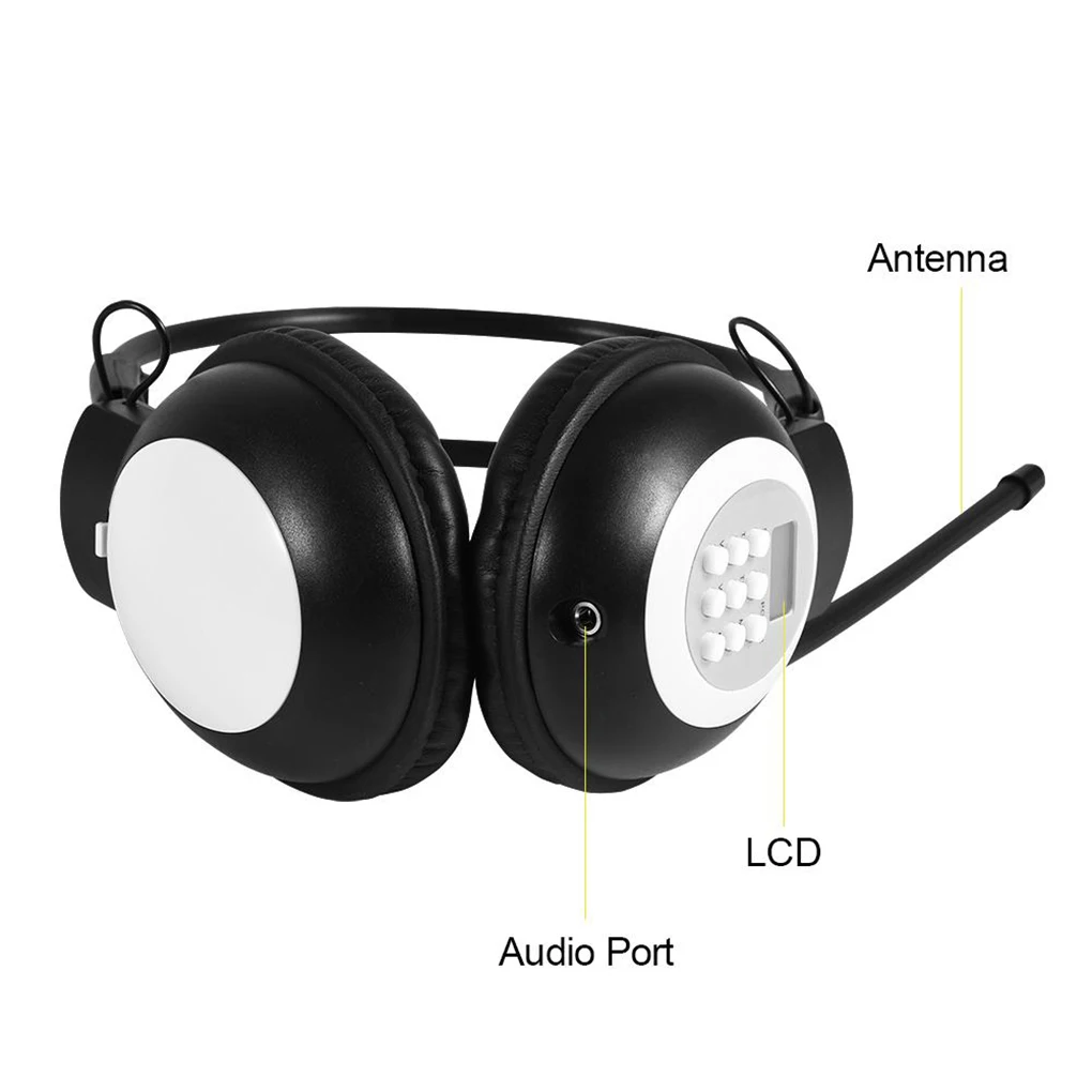 FM Headset Radio Headphone Receiver Large Meeting Conference Simultaneous Interpretation System Radio Headphone