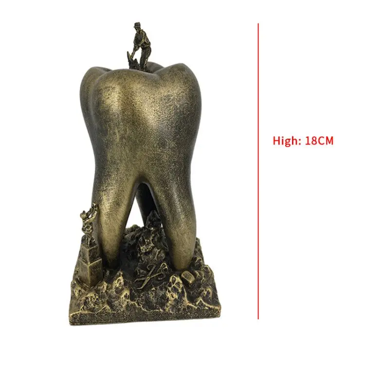 

1pcs Dental Artware Teeth Handicraf Dentistry Clinic Decoration Furnishing Articles Creative Sculpture Dentist Gift Resin Craf