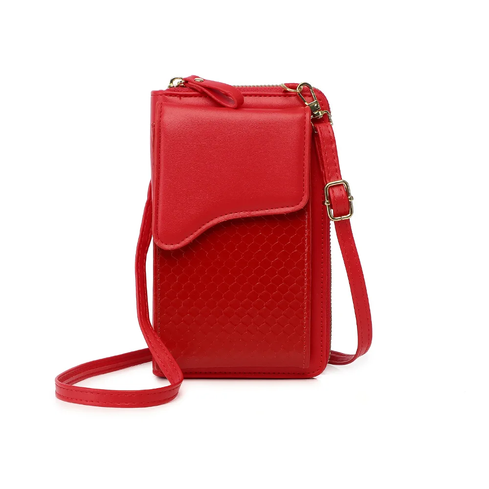 

YUECIMIE Functional Crossbody Bags for Women Phone Pocket Wallet Leather Female Small Shoulder Bags Ladies Mini Messenger Purse