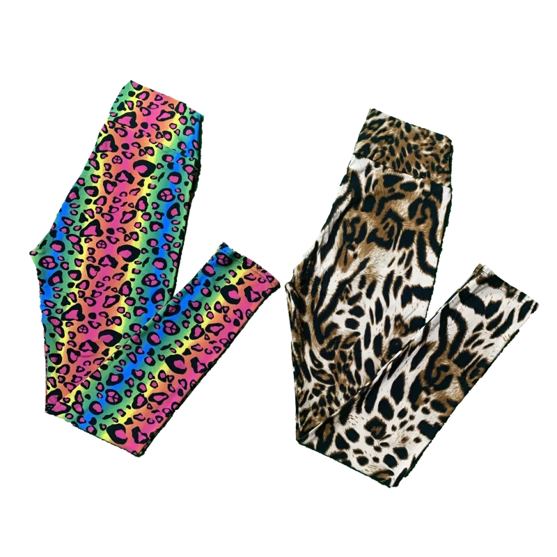 Leggings de cintura alta con estampado de leopardo para mujer, pantalones de realce para gimnasio, Yoga, Fitness, deportes al aire libre