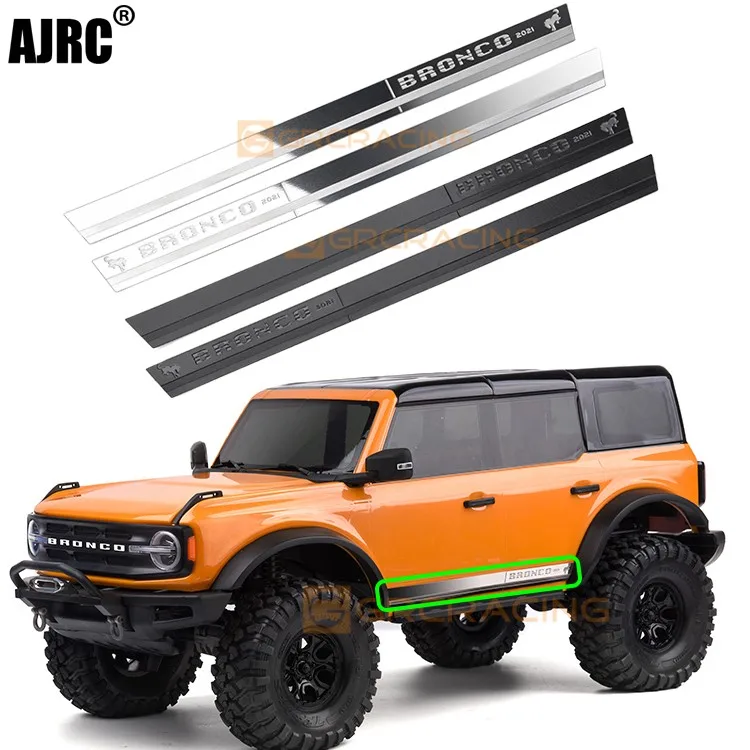 For Grc Traxxas Trx4 92076-4 Bronco Metal Stainless Steel Side Skirt Decorative Protective Sheet / Metal Sticker