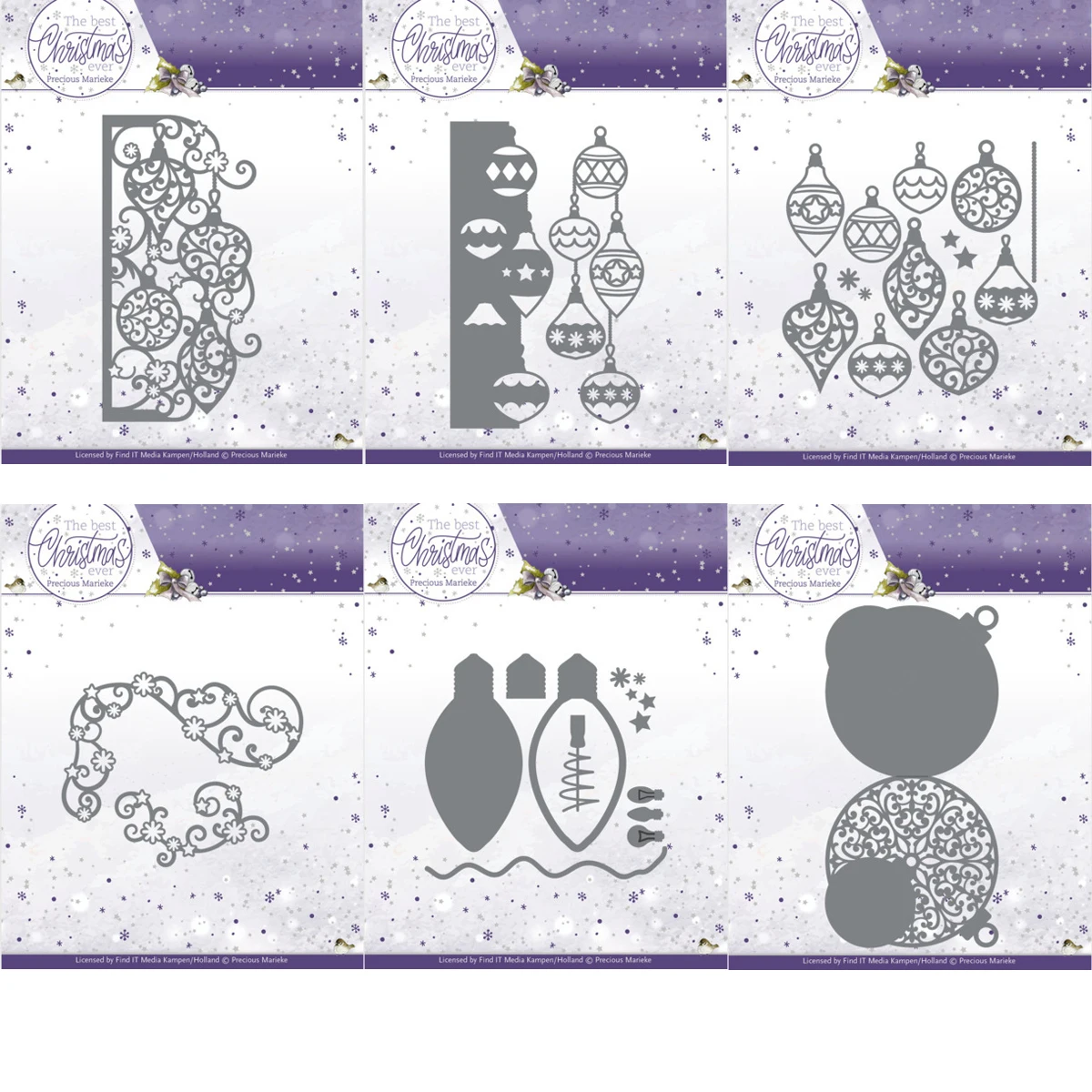 Piggy Craft Metall-Stanzformen, geschnittene Form, Weihnachtsglocke, Serie, Sammelalbum, Papier, Basteln, Messerform, Klingenstanzer, Schablonen