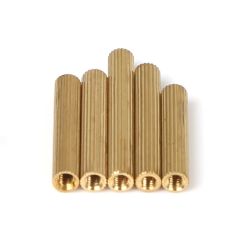 50/20pcs M2*L L=3mm to 38mm 2mm Thread Brass Round Standoff Spacer Female Female M2 Brass Threaded Spacer