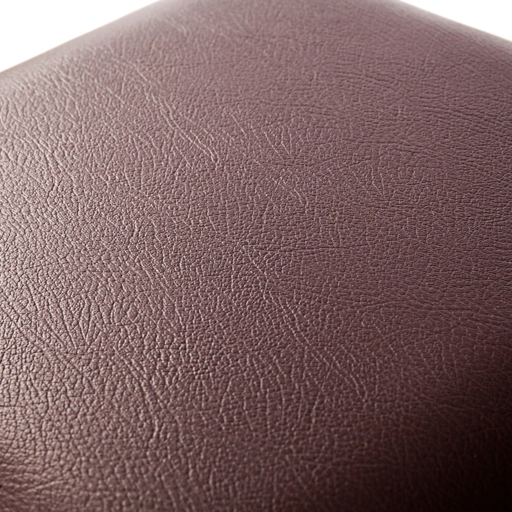 ottoman storage Storage Stool Space Saving Practical PVC Leather Square Shape Surface with Line Footstool Brown - US Stock