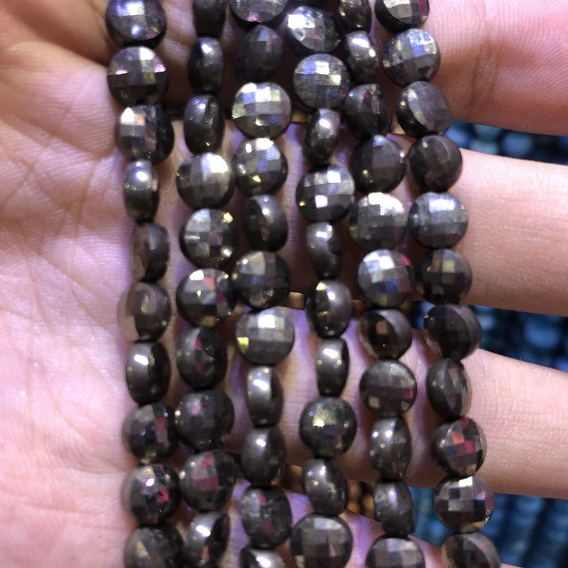 Wholesale 2strings Natural Garnet Faceted Beads 3x5mm Faceted Bean Coin Beads 15.5