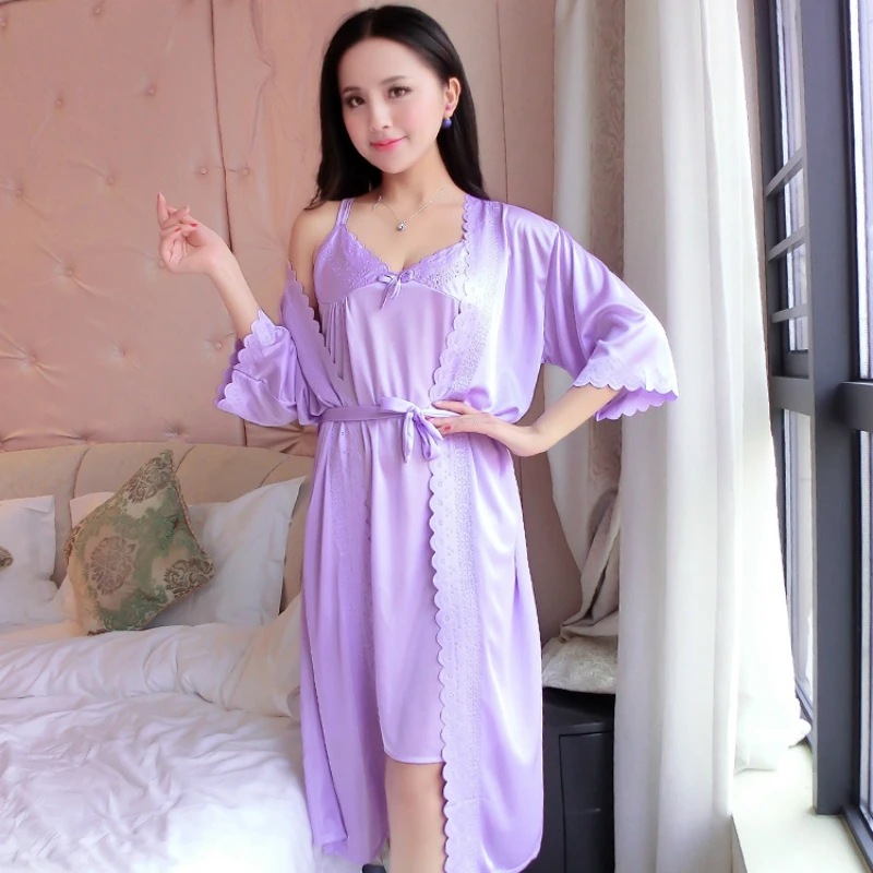 여성 가운 가운 세트, 단색, 아늑한 얇은 트렌디, 인기 있는 3XL, 루즈하고 세련된 레이스 업, 섹시한 나이트 웨어, 여성 목욕 가운, 편안한 캐주얼