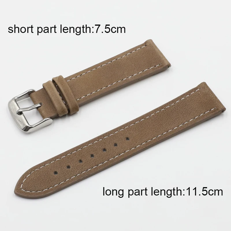 Onthelevel Leather Watch Band Strap 18 19 20 22mm Gray Blue Brown Man Replacement Belt Watchband Accessories #E